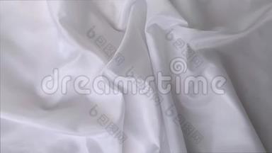 美丽的白色丝绸织物，披着小褶皱，<strong>轻柔</strong>流动，奢华，婚礼的概念，质<strong>地</strong>，背景，形式